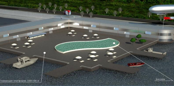 Water platform at passenger terminal (according to the Program "Sea Ring")